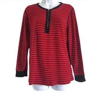 CHAPS Quarter Zip Knit Top Sz XL